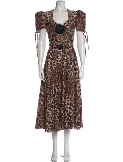 Pre-owned Rodarte Silk Long Dress In Black
