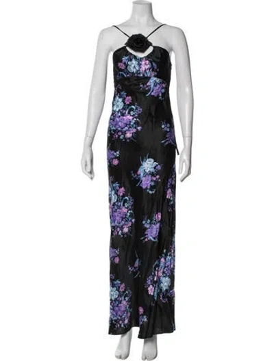 Pre-owned Rodarte Silk Long Dress In Black
