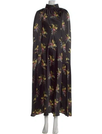 Pre-owned Rodarte Silk Long Dress In Black