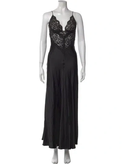 Pre-owned Rodarte Silk Long Dress In Black