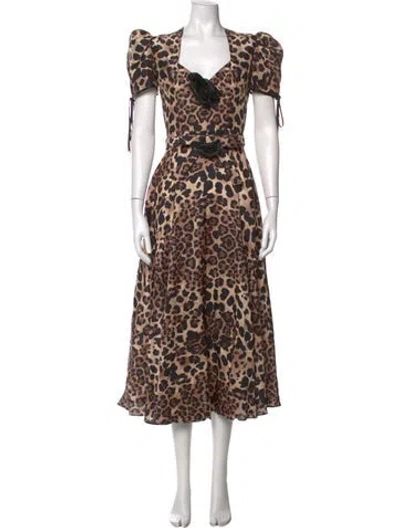 Pre-owned Rodarte Silk Long Dress In Black