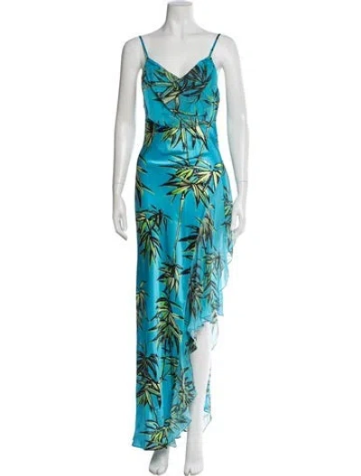 Pre-owned Rodarte Silk Long Dress In Blue