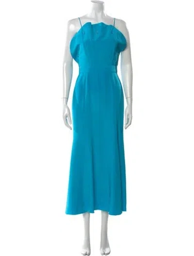 Pre-owned Rodarte Silk Long Dress In Blue