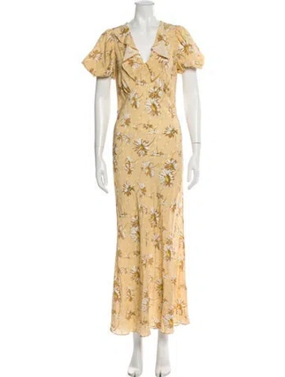 Pre-owned Rodarte Silk Long Dress In Green