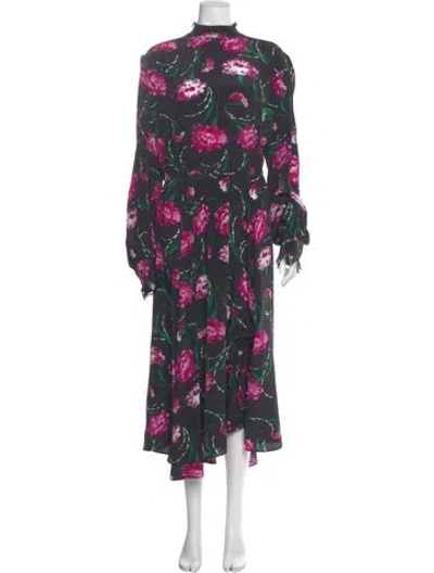 Pre-owned Rodarte Silk Long Dress In Multi