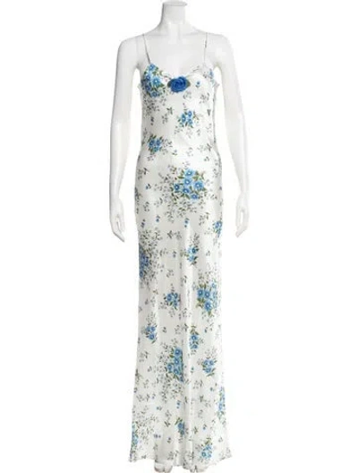 Pre-owned Rodarte Silk Long Dress In Multi