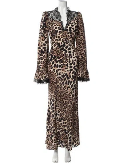 Pre-owned Rodarte Silk Long Dress In Multi