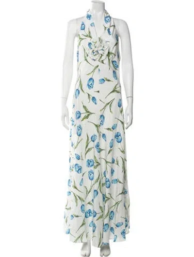 Pre-owned Rodarte Silk Long Dress In Multi