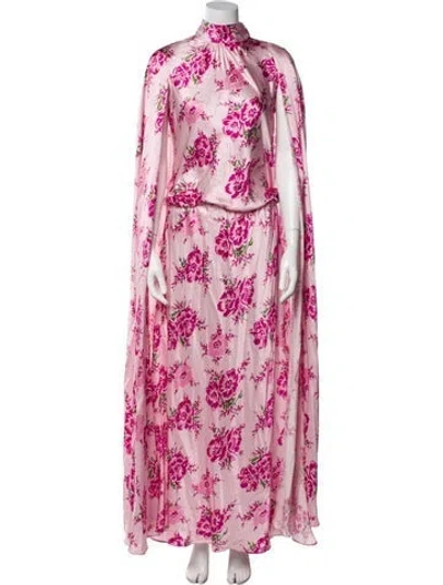Pre-owned Rodarte Silk Long Dress In Pink