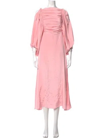 Pre-owned Rodarte Silk Long Dress In Pink