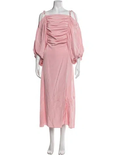 Pre-owned Rodarte Silk Long Dress In Pink