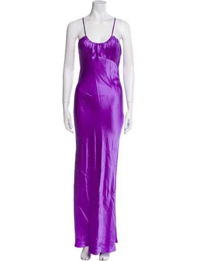 Pre-owned Rodarte Silk Long Dress In Purple