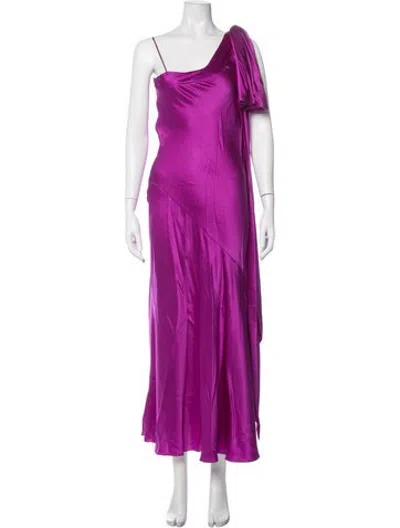 Pre-owned Rodarte Silk Long Dress In Purple