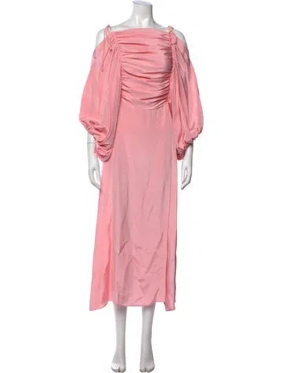 Pre-owned Rodarte Silk Long Dress W/ Tags In Pink