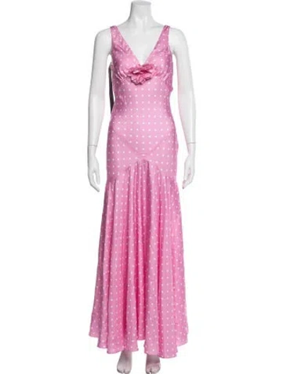 Pre-owned Rodarte Silk Long Dress W/ Tags In Pink