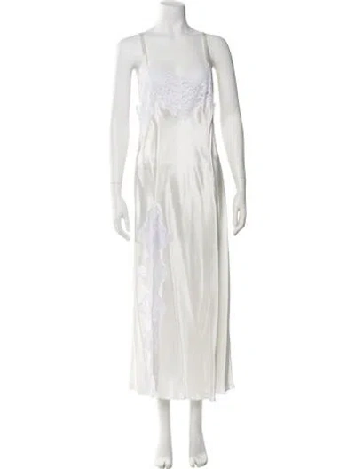 Pre-owned Rodarte Silk Long Dress In White