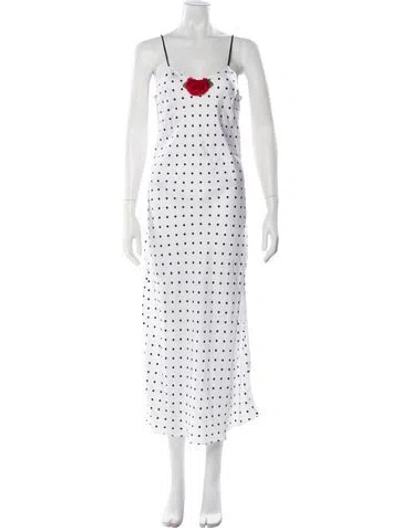 Pre-owned Rodarte Silk Long Dress In White