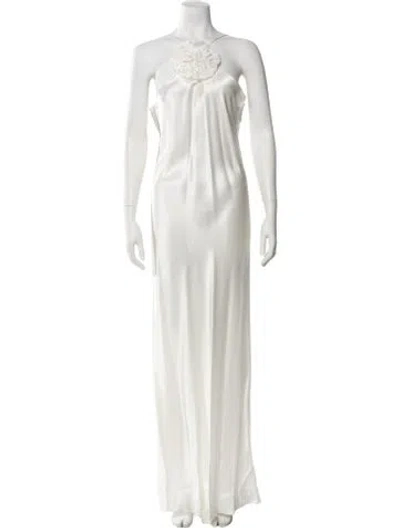 Pre-owned Rodarte Silk Long Dress In White