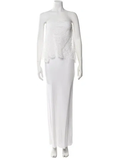 Pre-owned Rodarte Silk Long Dress In White