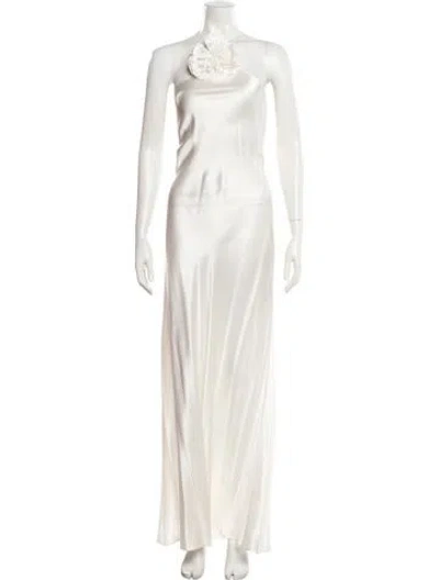Pre-owned Rodarte Silk Long Dress In White