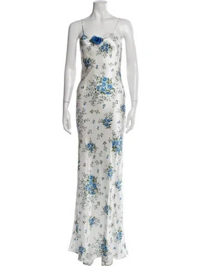 Pre-owned Rodarte Silk Long Dress In White