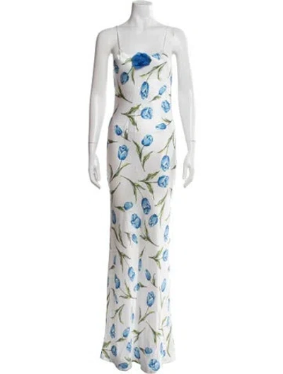 Pre-owned Rodarte Silk Long Dress In White