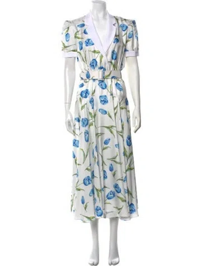 Pre-owned Rodarte Silk Long Dress In White