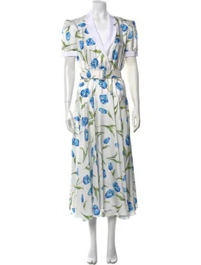 Pre-owned Rodarte Silk Long Dress In White