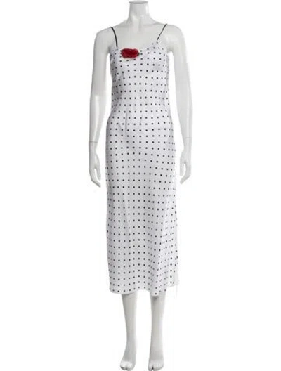 Pre-owned Rodarte Silk Long Dress In White