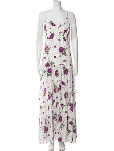 Pre-owned Rodarte Silk Long Dress In White