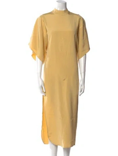 Pre-owned Rodarte Silk Long Dress In Yellow