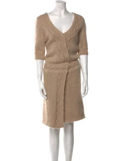 Pre-owned Rodarte Silk Midi Length Dress In Neutral