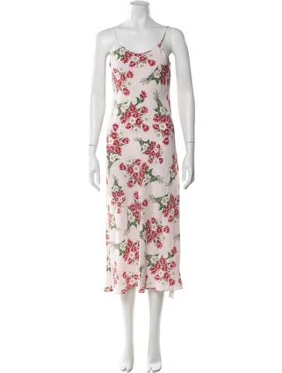 Pre-owned Rodarte Silk Midi Length Dress In Pink