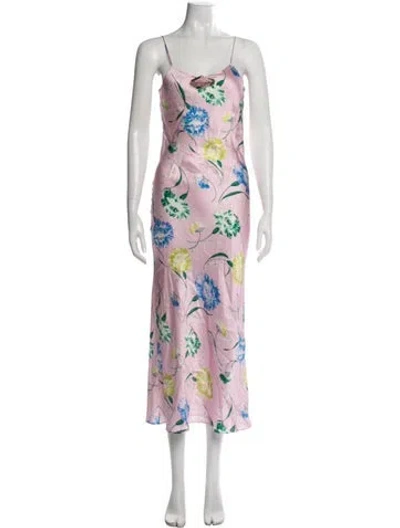 Pre-owned Rodarte Silk Midi Length Dress In Pink