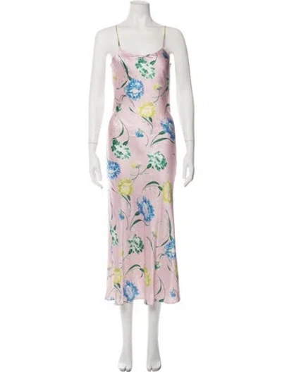 Pre-owned Rodarte Silk Midi Length Dress In Pink