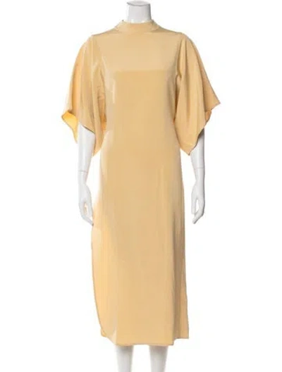 Pre-owned Rodarte Silk Midi Length Dress In Yellow