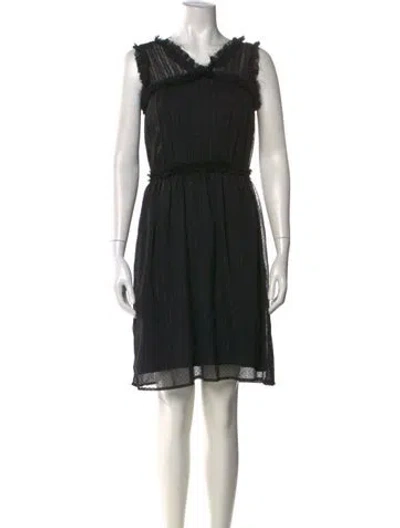 Pre-owned Rodarte Silk Mini Dress In Black