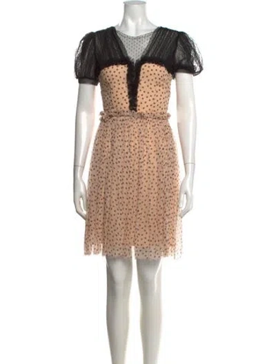Pre-owned Rodarte Silk Mini Dress In Black/neutrals