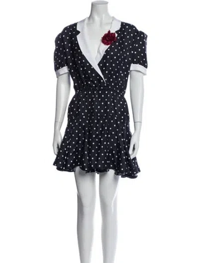 Pre-owned Rodarte Silk Mini Dress In Blue