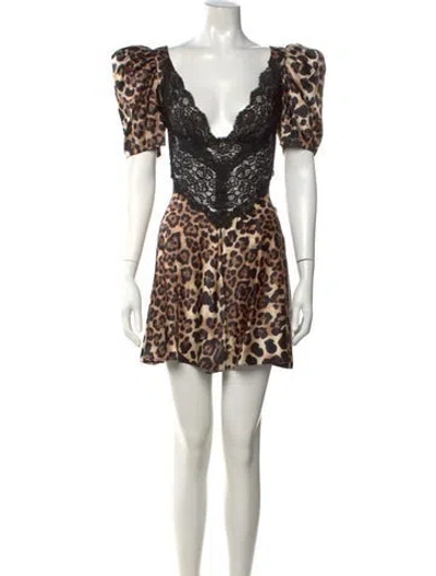 Pre-owned Rodarte Silk Mini Dress In Multi
