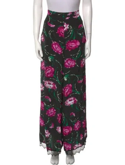 Pre-owned Rodarte Silk Wide Leg Pants In Black