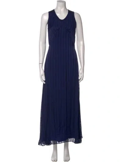 Pre-owned Rodarte Striped Dress In Blue