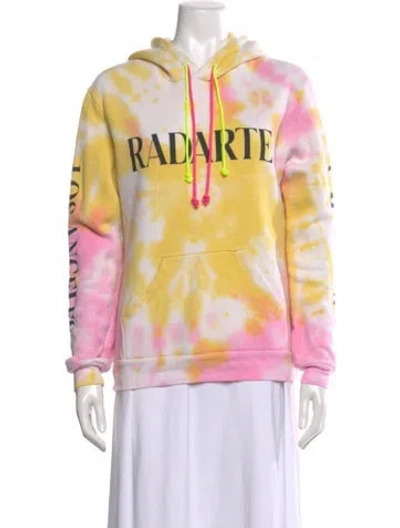 Pre-owned Rodarte Tie-dye Print Crew Neck Hoodie In Multi