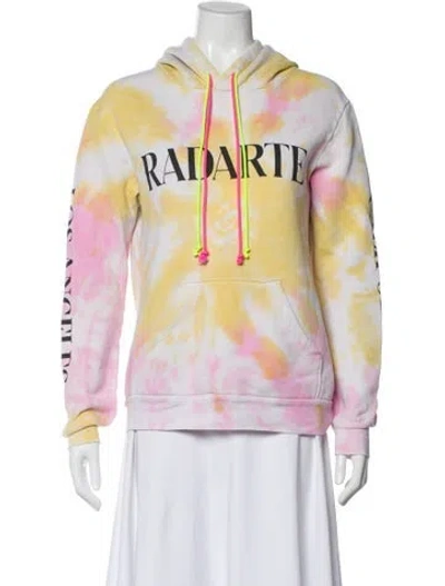 Pre-owned Rodarte Tie-dye Print Crew Neck Hoodie In Purple
