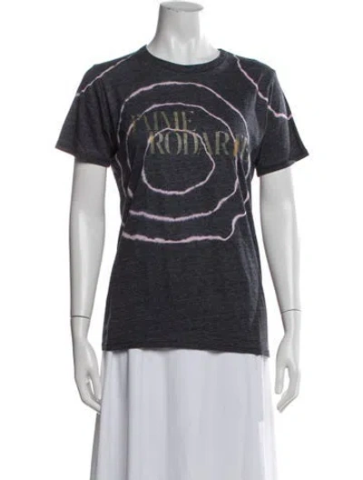 Pre-owned Rodarte Tie-dye Print Crew Neck T-shirt In Blue