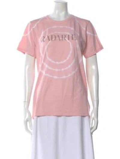 Pre-owned Rodarte Tie-dye Print Crew Neck T-shirt In Pink