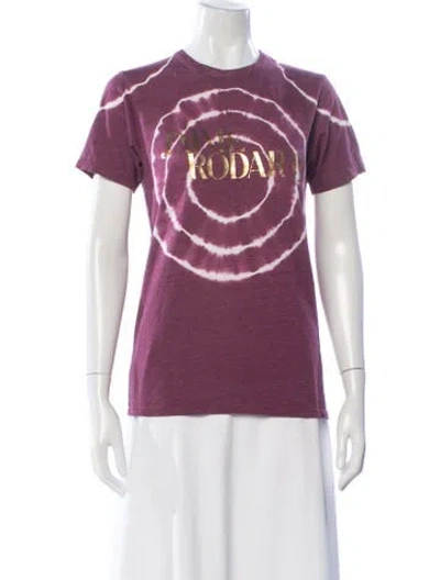 Pre-owned Rodarte Tie-dye Print Crew Neck T-shirt In Pink