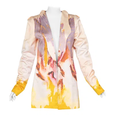 Pre-owned Rodarte Watercolor Jacket Runway Spring , 2008 In Sand