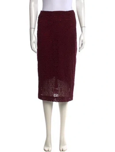 Pre-owned Rodarte Wool Midi Length Skirt In Burgundy