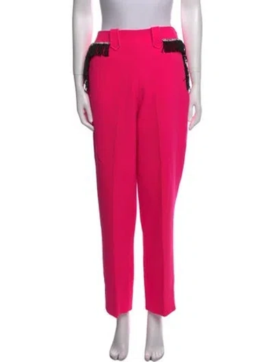 Pre-owned Rodarte Wool Straight Leg Pants In Pink